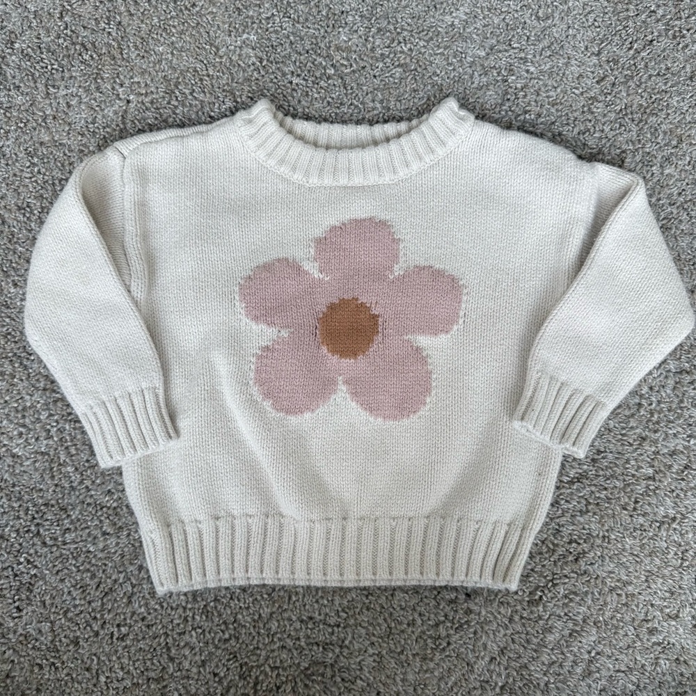 5/$25: Little Co Floral Knit Sweater
